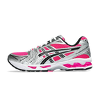 Chaussures de running ASICS argentées et roses