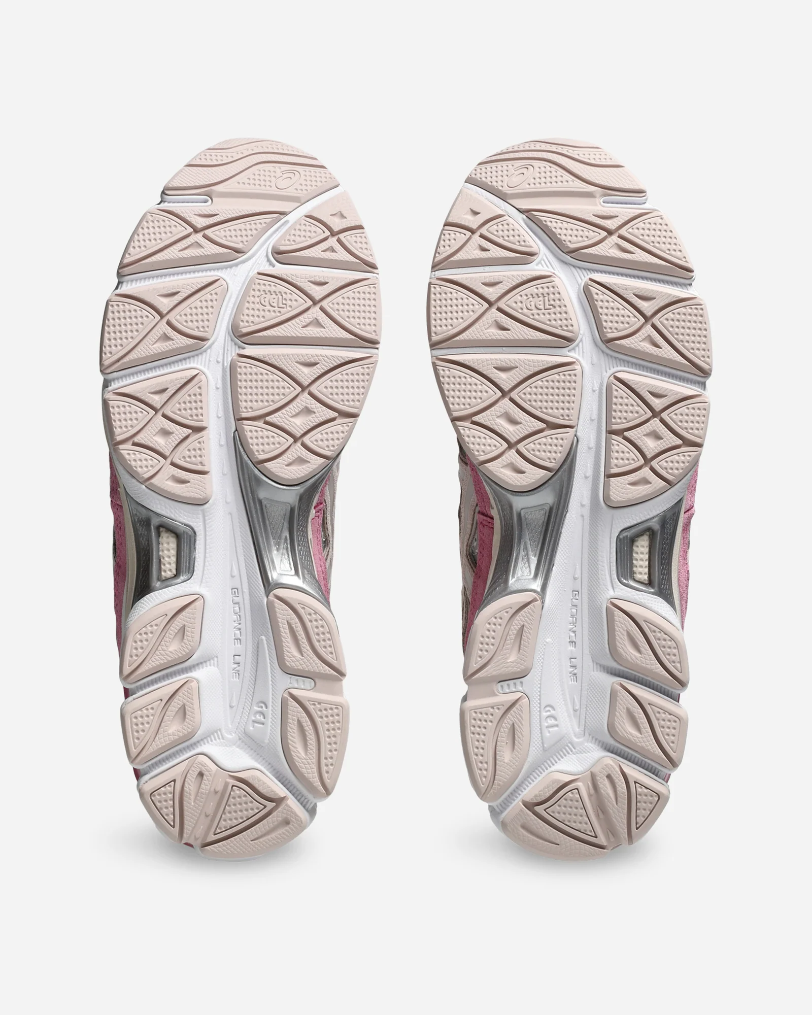 Chaussures de running ASICS beiges et roses