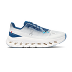Chaussures de course blanches et bleues On Cloudmonster