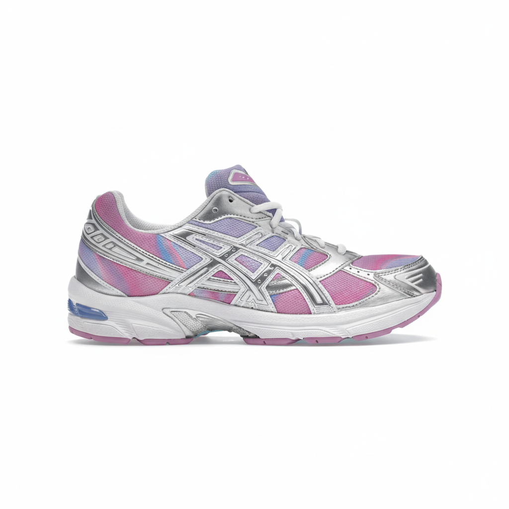 ASICS Running Shoes Silver Pink Purple