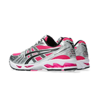 Chaussures de running ASICS argentées et roses