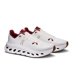 Chaussures de course On Cloudmonster blanches et bordeaux