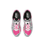 Chaussures de running ASICS argentées et roses