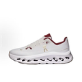 On Cloudmonster White Burgundy Running Shoes